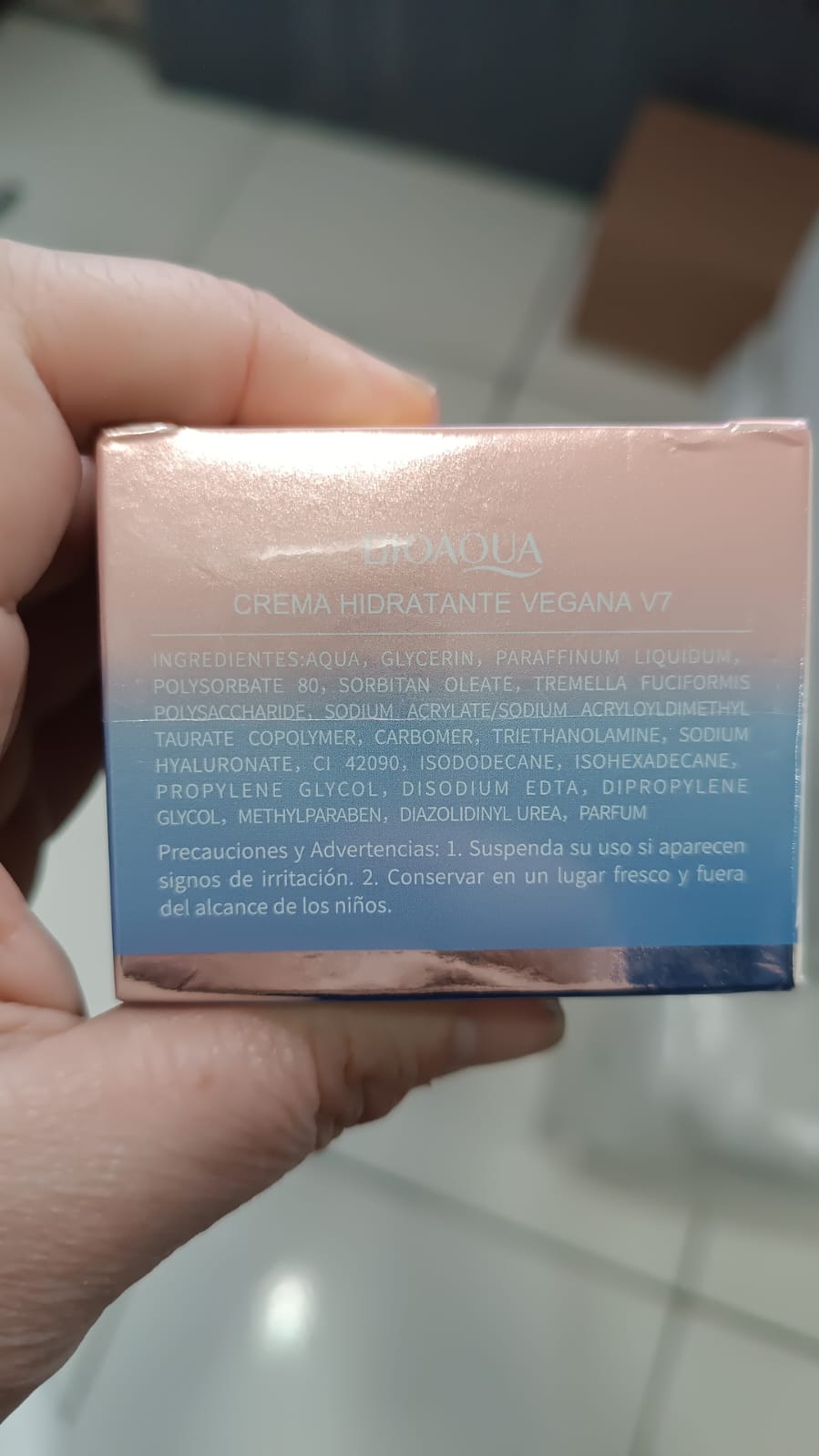 CREMA V7 BIOAQUA HIDRATANTE CON ÁCIDO HIALURÓNICO 50ml